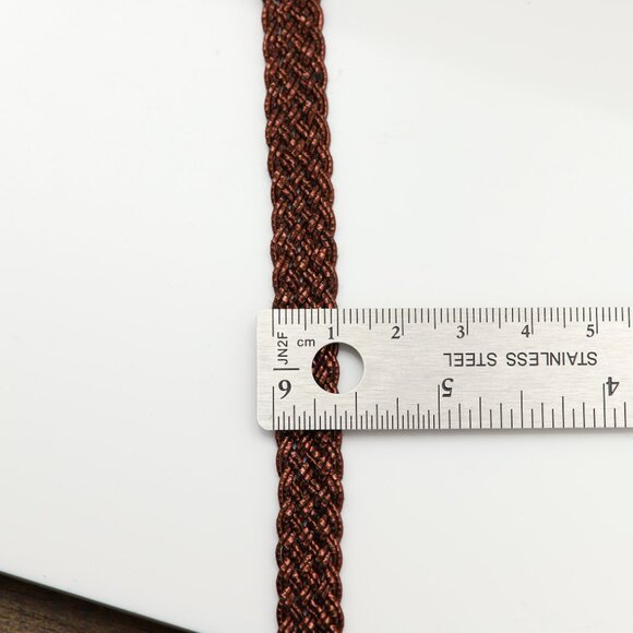 Weave Lace Gothic Choker Adjustable Length Brown trim chokers (#74) - Picture 10 of 10